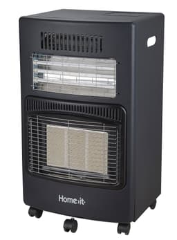 Gassvarmeovn 4,2 kW 3 trinn med vifte - svart