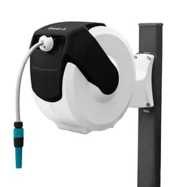 Slangetrommel med 35 m slange med automatisk opprulling