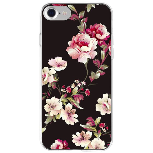 La Vie iPhone 6/7/8/SE Gen. 2 mykt deksel (blomster på sort)