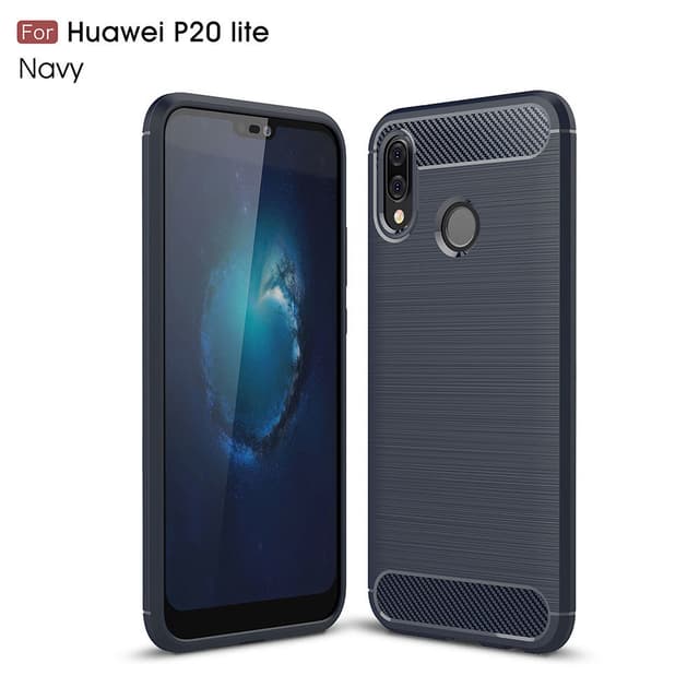Stöttåligt Armor Carbon TPU-skal Huawei P20 Lite - Blå