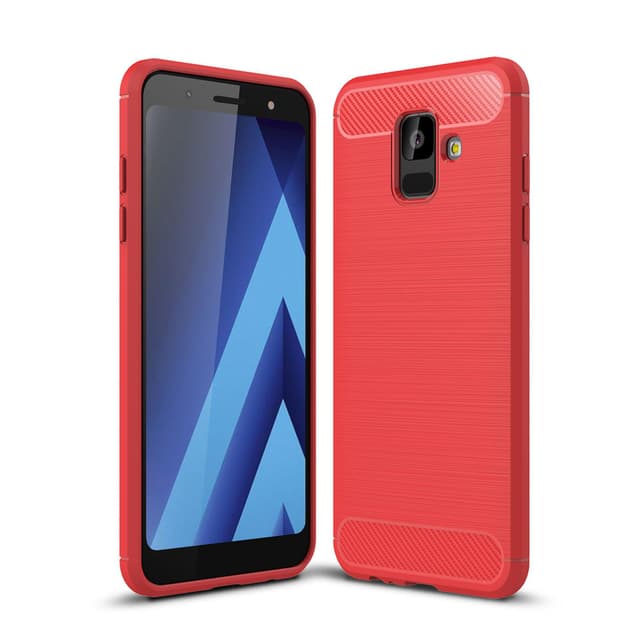 Stöttåligt Armor Carbon TPU-skal Samsung A6+ 2018 - Röd