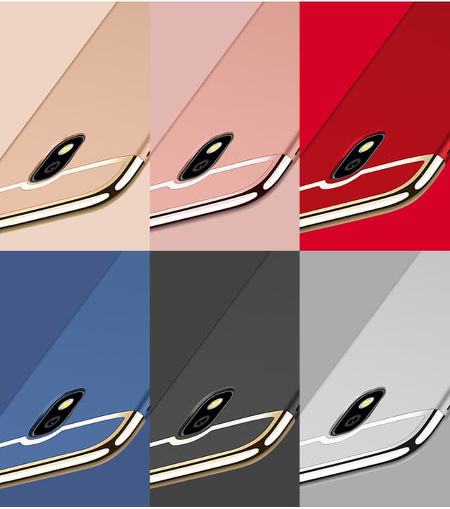 Design skal 3 i 1 guldkant till Samsung Galaxy J5 2017 - Svart