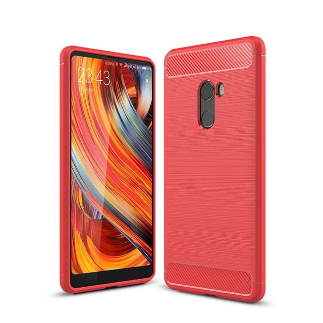 Stöttåligt Armor Carbon TPU-skal Xiaomi Mi Mix 2 - Röd