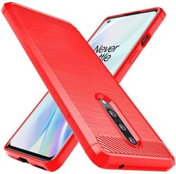 Stöttåligt Armor Carbon TPU-skal Oneplus 8 - Röd