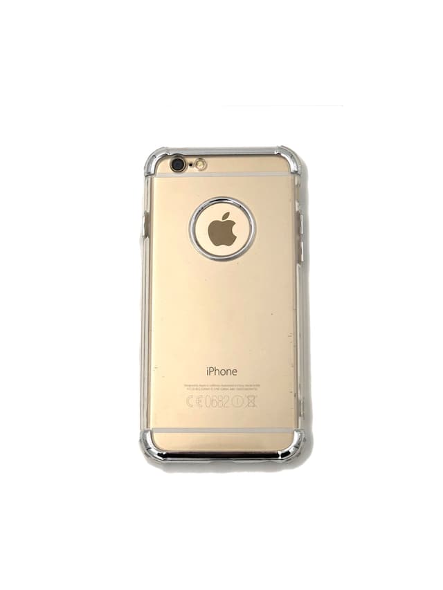 Extra tåligt design silikonskal | färgade kanter iPhone 8 - Silver