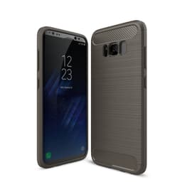 SKALO Samsung S8 Armor Carbon Iskunkestävä TPU suojakuori - Harmaa