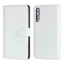 SKALO Huawei P20 Lompakkokotelo Aitoa nahkaa - Valkoinen