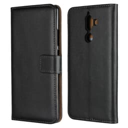 Plånboksfodral Äkta Skinn Nokia 7 PLUS - Svart