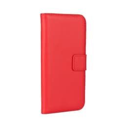 Plånboksfodral Äkta Skinn Samsung Note 9 - Röd