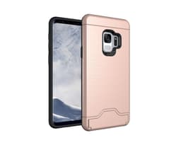 Samsung S9 | Armor skal | Korthållare - Rosa