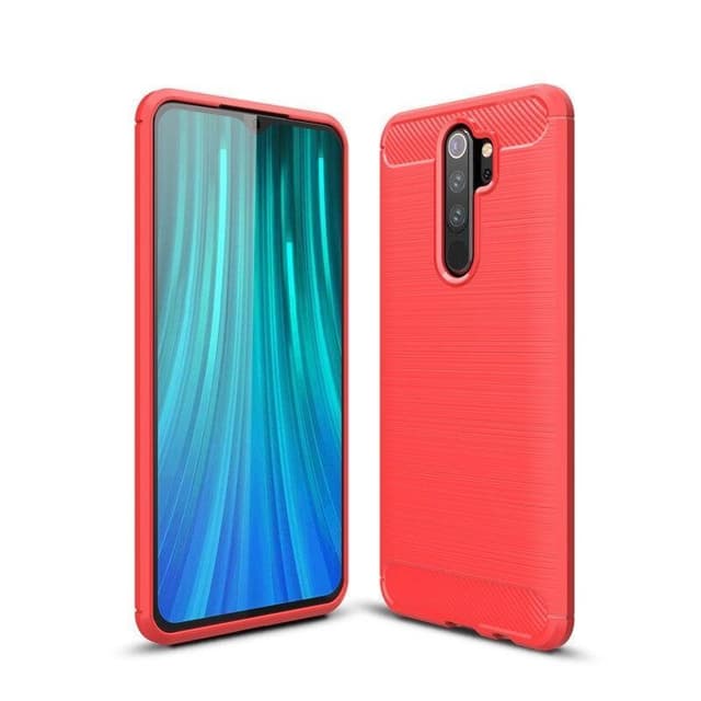 Stöttåligt Armor Carbon TPU-skal Xiaomi Redmi Note 8 Pro - Röd
