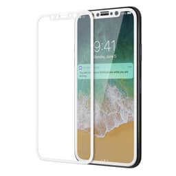 SKALO iPhone X/XS Koko Näytön Karkaistu Lasi - Valkoinen