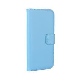 Plånboksfodral Äkta Skinn Samsung Note 9 - Blå