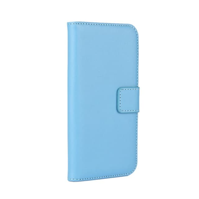 Plånboksfodral Äkta Skinn Samsung Note 9 - Blå