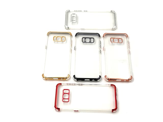 Extra tåligt design TPU | färgade kanter Samsung S8+ - Svart