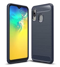 Stöttåligt Armor Carbon TPU-skal Samsung A20e - Blå