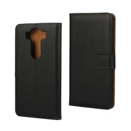 Plånboksfodral Äkta Skinn LG G4 - Svart