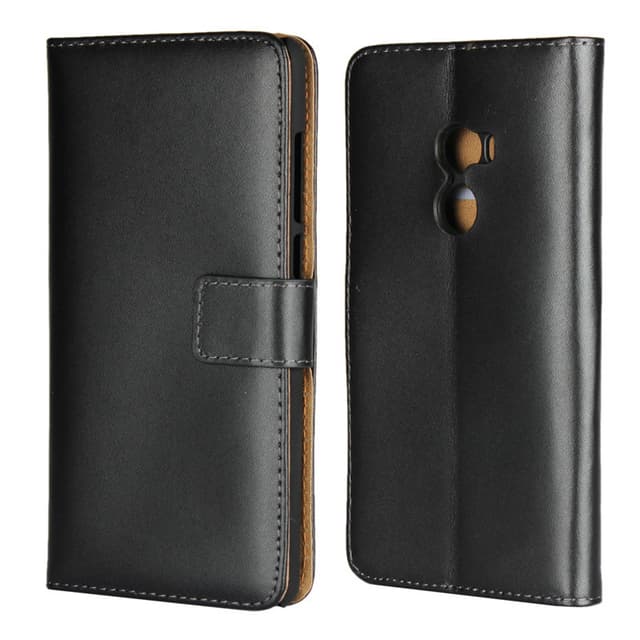 Plånboksfodral Äkta Skinn Xiaomi Mi Mix 2 - Svart