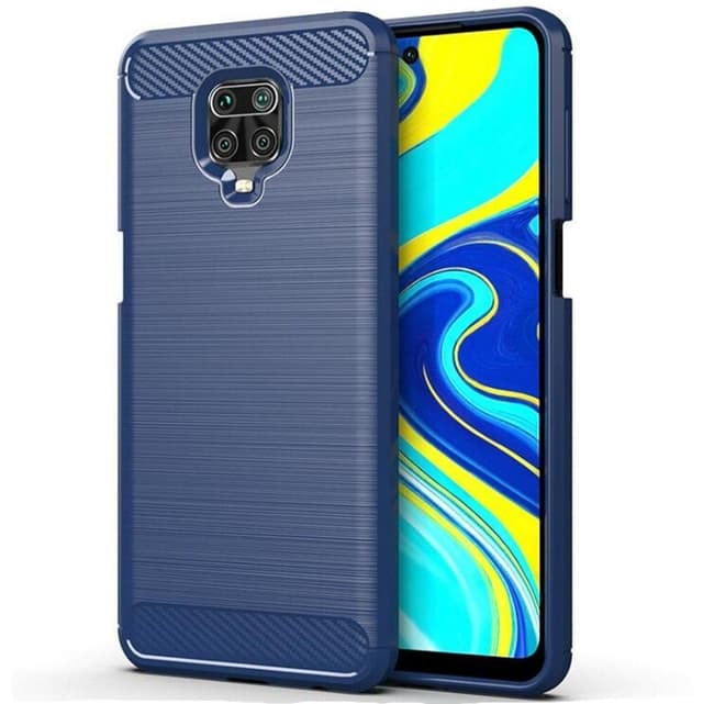 Stöttåligt Armor Carbon TPU-skal Xiaomi Redmi Note 9 Pro - Blå