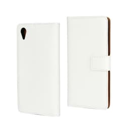 Plånboksfodral Äkta Skinn Sony Xperia L1 - Vit