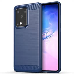 Stöttåligt Armor Carbon TPU-skal Samsung S20 Ultra - fler färger - Blå