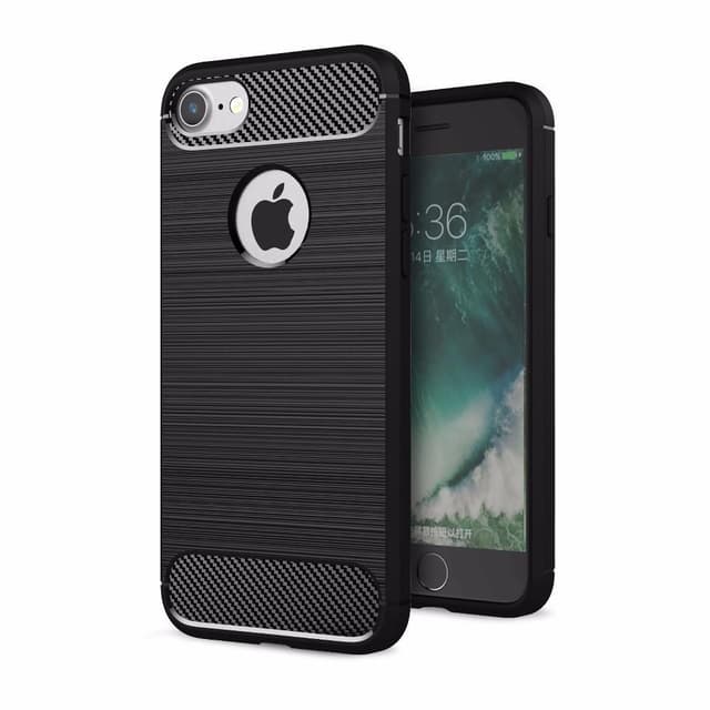 SKALO iPhone 7/8 Armor Carbon Stöttåligt TPU-skal - Svart