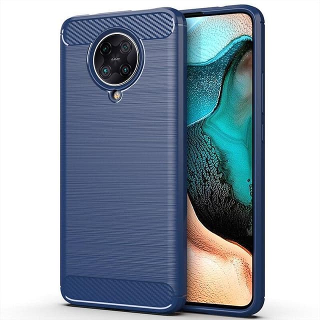 Stöttåligt Armor Carbon TPU-skal Xiaomi Poco F2 Pro - Blå