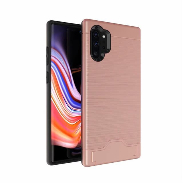 Samsung Note 10 PLUS | Armor skal | Korthållare - Rosa