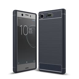 SKALO Sony Xperia XZ1 Compact Armor Carbon Stöttåligt TPU-skal - Blå
