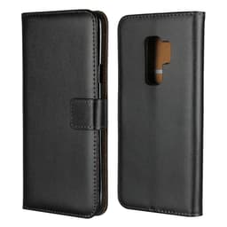 SKALO Samsung S9 Plånboksfodral Äkta Skinn - Svart