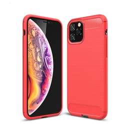 SKALO iPhone 11 Pro Max Armor Carbon Stöttåligt TPU-skal - Röd