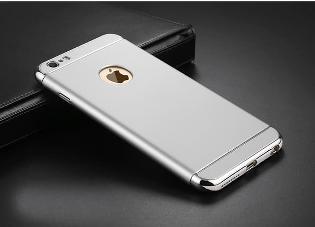 Design skal 3 i 1 guldkant till iPhone 6/6S PLUS - Silver
