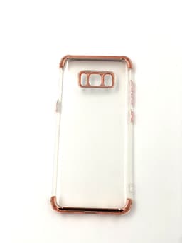 Extra tåligt design silikonskal | färgade kanter Samsung S8 - Rosa
