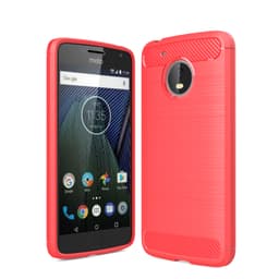 Stöttåligt Armor Carbon TPU-skal Moto G5 Plus - Röd