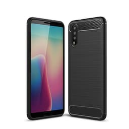 SKALO Huawei P20 Armor Carbon Iskunkestävä TPU suojakuori - Musta