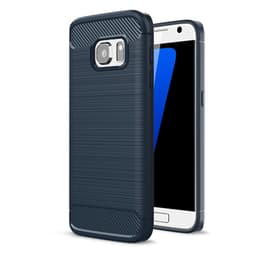 SKALO Samsung S7 Armor Carbon Iskunkestävä TPU suojakuori - Sininen