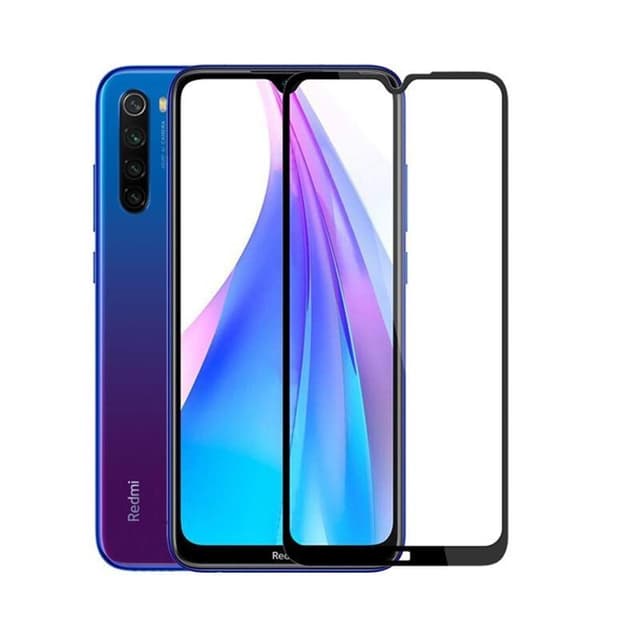 Heltäckande Härdat Glas till Xiaomi Redmi Note 8T - Svart - Svart