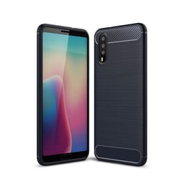 SKALO Huawei P20 Armor Carbon Iskunkestävä TPU suojakuori - Sininen