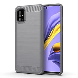SKALO Samsung A51 Armor Carbon Stöttåligt TPU-skal - Grå