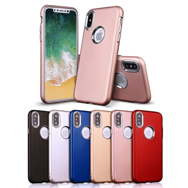iPhone X/Xs | TPU-Skal Metallknappar - Rosa