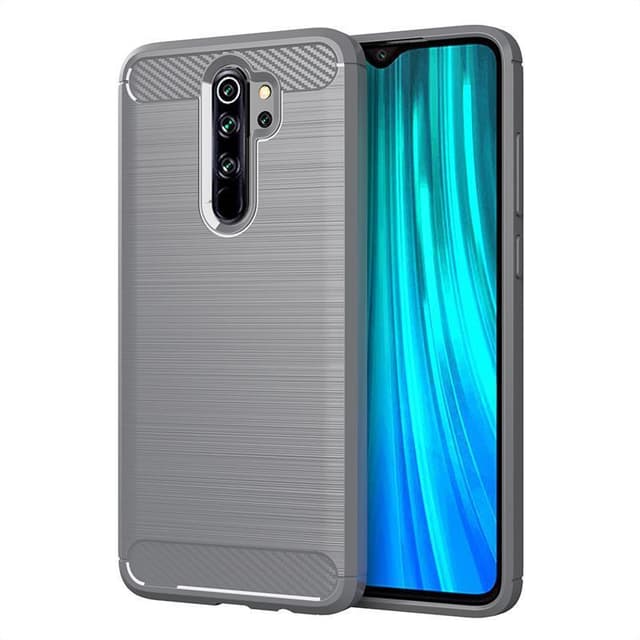 Stöttåligt Armor Carbon TPU-skal Xiaomi Redmi Note 8 Pro - Grå