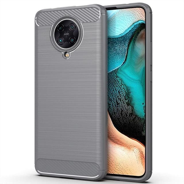 Stöttåligt Armor Carbon TPU-skal Xiaomi Poco F2 Pro - Grå