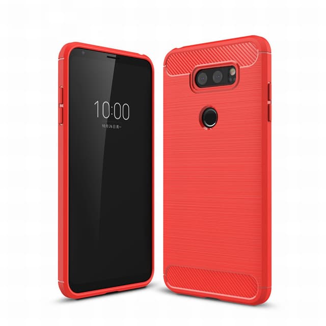 Stöttåligt Armor Carbon TPU-skal LG V30 - Röd