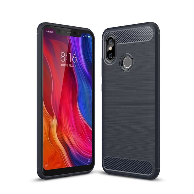 Stöttåligt Armor Carbon TPU-skal Xiaomi Mi 8 - Blå