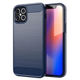 SKALO iPhone 12 Pro Max Armor Carbon Iskunkestävä TPU suojakuori - Sininen