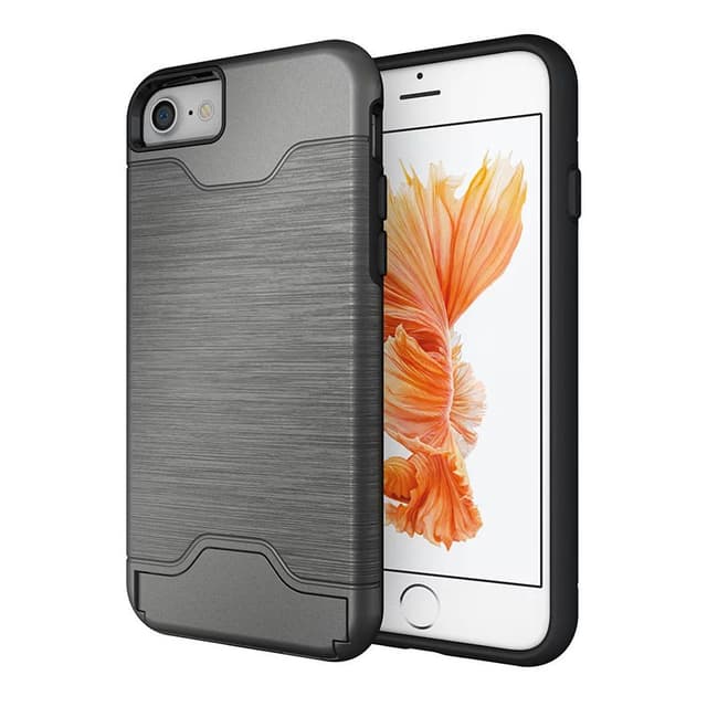 iPhone 6/6S | Armor skal | Korthållare - Silver