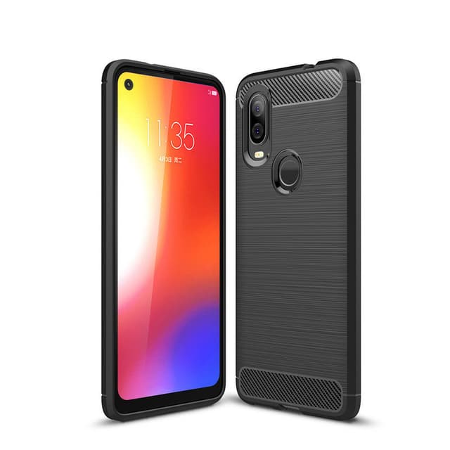 Stöttåligt Armor Carbon TPU-skal Motorola One Vision - Svart