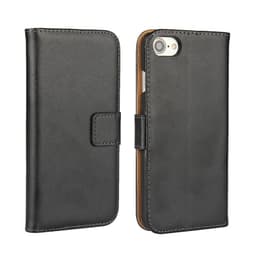SKALO iPhone SE (2020/2022) Flip Cover m. Pung i Ægte Læder - Sort