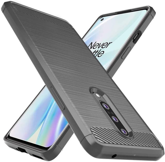 Stöttåligt Armor Carbon TPU-skal Oneplus 8 - Grå