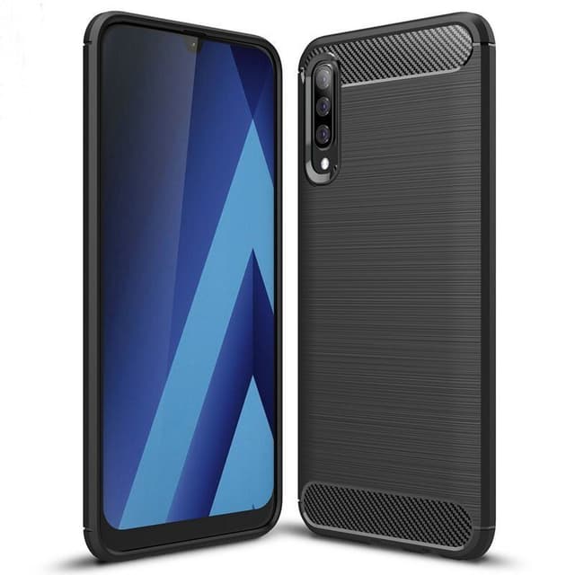 Stöttåligt Armor Carbon TPU-skal Samsung A70 - Svart
